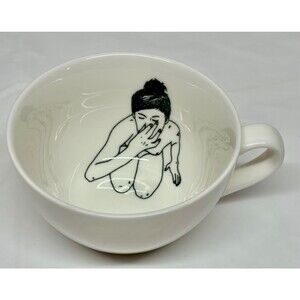 Pols Potten Undressed Skinny Dip Tea Cup Only Nude Bathing Beauty Woman